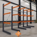 Aanbiedingsrij zware draagarmstelling enkelzijdig 5000x4900 armlengte 1200 5 niveaus d650