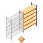 Aanbouwsectie AR grootvakstelling 2000x1610x600 - 5 niveaus