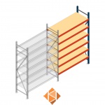 Aanbouwsectie AR grootvakstelling 2000x1610x600 - 6 niveaus