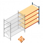 Aanbouwsectie AR grootvakstelling 2000x1850x1000 - 4 niveaus