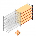 Aanbouwsectie AR grootvakstelling 2000x1850x1000 - 5 niveaus