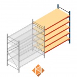 Aanbouwsectie AR grootvakstelling 2000x1850x1000 - 5 niveaus