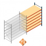 Aanbouwsectie AR grootvakstelling 2000x1850x1000 - 6 niveaus