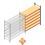 Aanbouwsectie AR grootvakstelling 2000x1850x800 - 6 niveaus