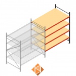 Aanbouwsectie AR grootvakstelling 2000x2010x1200 - 4 niveaus