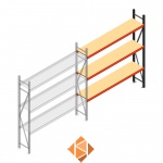 Aanbouwsectie AR grootvakstelling 2000x2010x400 - 3 niveaus