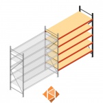 Aanbouwsectie AR grootvakstelling 2000x2010x800 - 5 niveaus