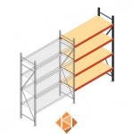 Aanbouwsectie AR grootvakstelling 2250x1610x600 - 4 niveaus