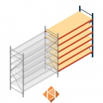 Aanbouwsectie AR grootvakstelling 2500x2250x800 - 6 niveaus