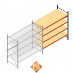 Aanbouwsectie AR grootvakstelling 2500x2700x1000 - 4 niveaus