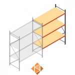 Aanbouwsectie AR grootvakstelling 3000x2700x900 - 3 niveaus