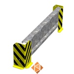 Aanrijdbeschermer 1250 mm enkele rij