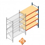 AR Grootvakstelling 2250x1610x800 blauw aanbouwsectie