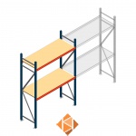 Beginsectie AR grootvakstelling 2500x1610x600 - 2 niveaus