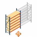 Beginsectie AR grootvakstelling 2500x1610x600 - 6 niveaus