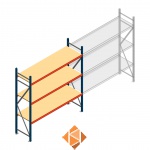 Beginsectie AR grootvakstelling 2500x2250x600 - 3 niveaus