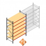 Beginsectie AR grootvakstelling 3000x1850x1000 - 6 niveaus