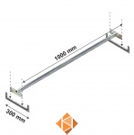 Confectiestang niveau Medium Duty 1000x300 mm (bxd)