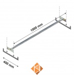 Confectiestang niveau Medium Duty 1000x400 mm (bxd)