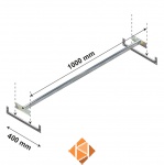 Confectiestang niveau Medium Duty 1000x400 mm (bxd)