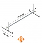 Confectiestang niveau Medium Duty 1000x500 mm (bxd)