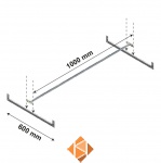 Confectiestang niveau Medium Duty 1000x600 mm (bxd)