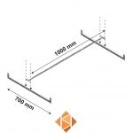 Confectiestang niveau Medium Duty 1000x700 mm (bxd)