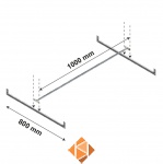 Confectiestang niveau Medium Duty 1000x800 mm (bxd)