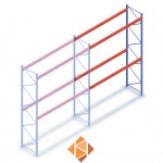 Deels gebruikte Nedcon palletstelling 5000x3500x1100 - 2 niveaus aanbouwsectie Deels gebruikte Nedcon palletstelling 5000x3500x1100 - 2 niveaus aanbouwsectie