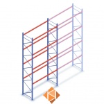 Deels gebruikte Nedcon palletstelling 6000x3100x1100 - 4 niveaus beginsectie Deels gebruikte Nedcon palletstelling 6000x3100x1100 - 4 niveaus beginsectie