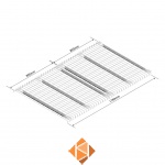 Draadroosterlegborden AR niveau voor 1850mm palletstelling