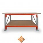 Dubbellaags werkbank, werktafel zonder voorgemonteerde frames 1850x1000x940