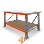 Dubbellaags werkbank, werktafel zonder voorgemonteerde frames 1850x1000x940