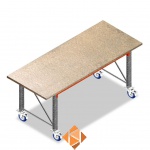 Enkellaags Inpaktafel, Paktafel op Wielen zonder voorgemonteerde frames