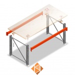 Enkellaags Werkbank, Werktafel met voorgemonteerde frames