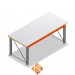 Enkellaags werkbank, werktafel met voorgemonteerde frames 1850x1000x940