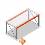 Enkellaags werkbank, werktafel zonder voorgemonteerde frames 1850x1000x940