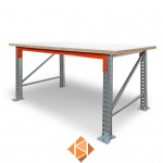 Enkellaags werkbank, werktafel zonder voorgemonteerde frames 1850x1000x940