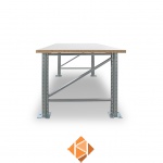 Enkellaags werkbank, werktafel zonder voorgemonteerde frames 1850x1000x940