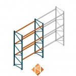 Gebruikte Nedcon Palletstelling 4400x2810x1100 - 3 niveaus beginsectie