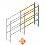 Gebruikte Palletstelling Jungheinrich MPB 5000x3700x1100 - 3 niveaus aanbouwsectie 