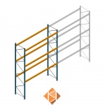 Gebruikte Palletstelling Jungheinrich MPB 5000x3700x1100 - 3 niveaus beginsectie