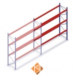 Gebruikte Stow palletstelling 3500x3600x1100 - 3 niveaus aanbouwsectie