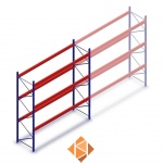 Gebruikte Stow palletstelling 3500x3600x1100 - 3 niveaus beginsectie