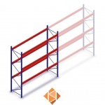 Gebruikte Stow palletstelling 5000x2700x900 - 3 niveaus beginsectie Gebruikte Stow palletstelling 5000x2700x900 - 3 niveaus beginsectie