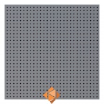 Gereedschapspaneel met ronde gaten 960x1980 type 0614 RAL7012