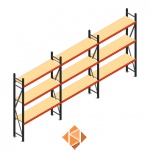 Grootvakstelling voordeelrij AR 2250x5038x400 - 3 niveaus