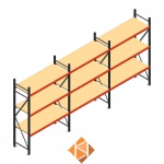 Grootvakstelling voordeelrij AR 2250x5038x600 - 3 niveaus