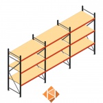 Grootvakstelling voordeelrij AR 2250x5038x800 - 3 niveaus