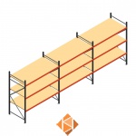Grootvakstelling voordeelrij AR 2250x6238x1000 - 3 niveaus